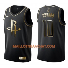 Maillot NBA Houston Rockets Eric Gordon 10 Nike Noir Golden Edition Swingman - Homme